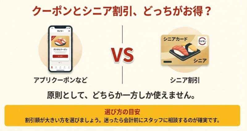 店内飲食は割引OK、テイクアウトやデリバリーは対象外であることを○×で示した比較画像