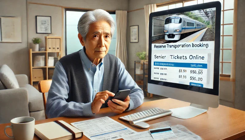 シニア割交通機関の予約手順