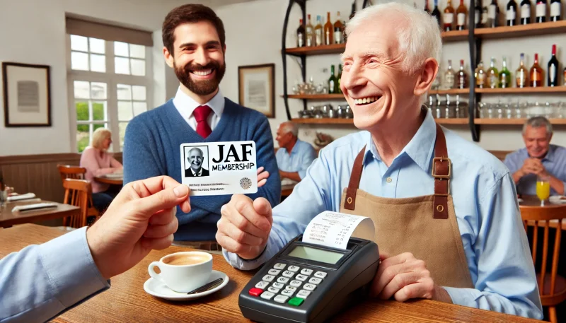 JAF会員ならいつでも5%オフで食事できる