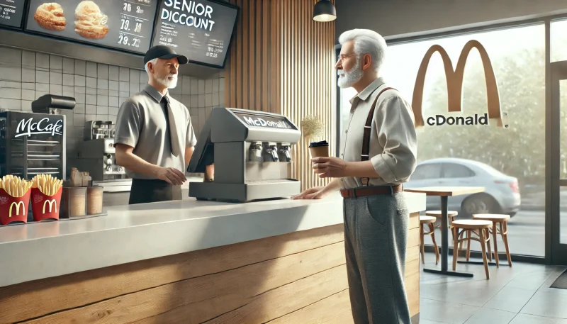 マクドナルドのシニア割引